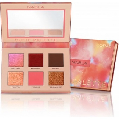 Nabla Eyeshadow Palette Cutie Coral Paletka 6 očních stínů 8,5 g