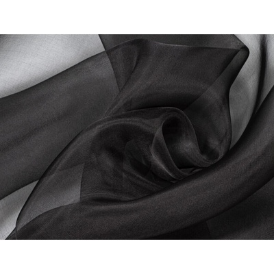 Hedvábná organza, černá