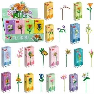 LEAN Toys Construction Blocks Single Decorative Flower 56-245 pcs