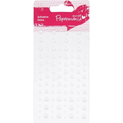 Samolepiace perličky biele 104 ks