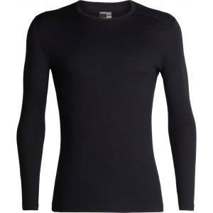 Icebreaker Мъжко мериносово термобельо Icebreaker 200 Oasis L/S Crewe Merino base layer - Black (015-0858-0213)