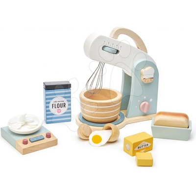 Tender Leaf Toys drevený kuchynský robot Home baking set s váhou riadom a potravinami
