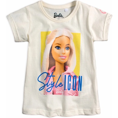 Dievčenské tričko Barbie krémové