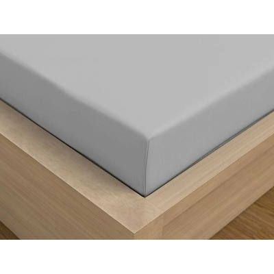 Kvalitex Satén prostěradlo s gumou světle šedé 180x200