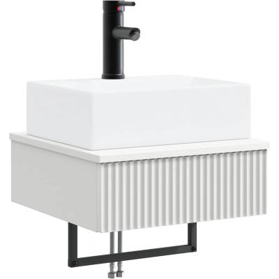 vidaXL Мивка за измиване, монтирана на стена Бяло 40 x 41 x 39 см (890198)