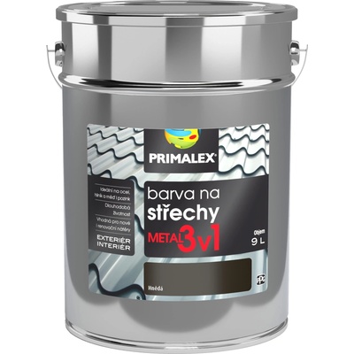 Primalex Metal 3v1 Farba na strechy 9L metal hnedá