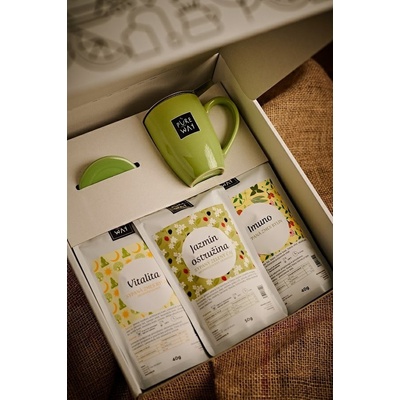 Pure Way darčekový set sypané čaje Vitalita Jazmín Ostružina Imuno 130 g