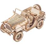 Robotime Дървен 3D пъзел Robo Time от 369 части - Военен полеви автомобил (MC701)