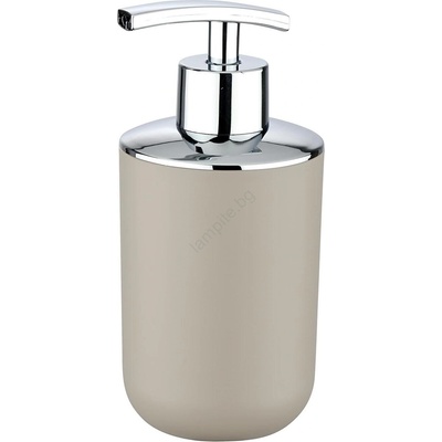 WENKO 21219100 - Дозатор за течен сапун BRASIL 7, 3x16, 5 cm бежов/лъскав хром (WE0007)