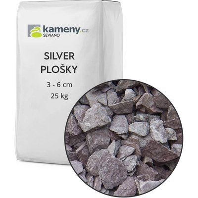 Kameny.cz Plošky Silver - okrasné přírodní plošky Vyberte si balení: 25 kg – Zboží Mobilmania