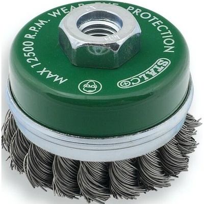 Kartáč copánkový čelní 60mm závit M14 STALCO