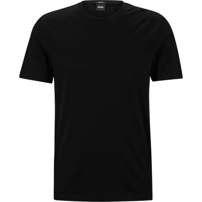 Boss Тениска Boss Men's Tessler 150 Black Cotton Short Sleeve Slim Fit T-Shirt - Black 001