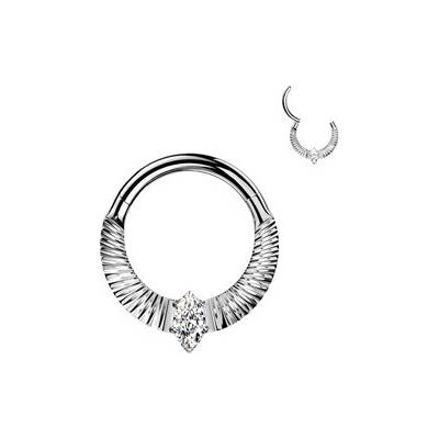 Šperky4U Piercing segment kruh TITAN se zirkonem TIT1758-1210