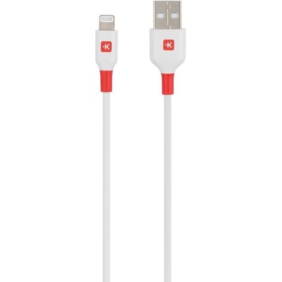 Кабел Skross, Lightning - USB-A 2.0 мъжко, 1.2 м, Бял (SKCA0004A-MFI120CN)