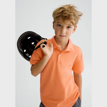 MAYORAL Поло тениска къс ръкав памук basic Кайсиев цвят за момче Mayoral