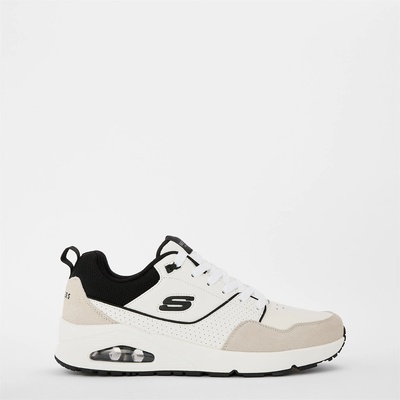 Skechers Маратонки Skechers Men's Leather and Suede Runners - Black/White