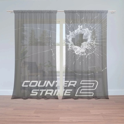Sablio Záclony Counter Strike 2 Priestrel: 2ks 150x250cm