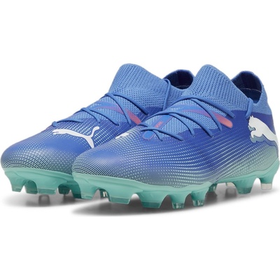 PUMA Дамски футболни бутонки Puma Future 7 Match Womens Firm Ground Football Boots - Blue/Wht/Green