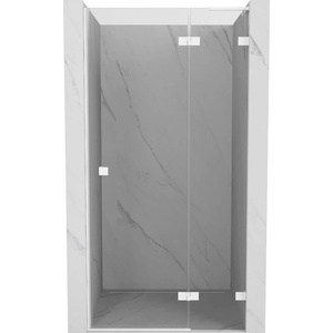 Mexen Lunar L капак за душ, десен 110 см, прозрачен, бял - 834L-110-000-20-00-P (834L-110-000-20-00-P)