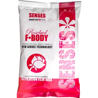 simple use Depilační vosk zrnka SENSES Rosebud F-BODY 800 g
