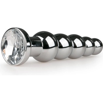 Image 1 of EasyToys Metal Butt Plug 150CLR Anal Jewelry Silver/Transparent