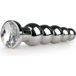 EasyToys Metal Butt Plug 150CLR Anal Jewelry Silver/Transparent