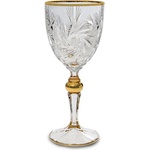 Bohemia 1845 Чаша за вино Bohemia 1845 Pinwheel Matt Cut and Gold 260ml, 6 броя