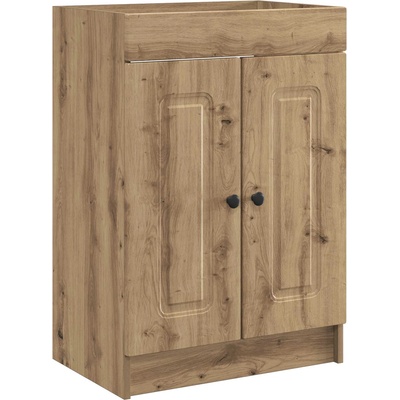 vidaXL Мебел под мивка за баня Дъб артизан 56 x 37, 5 x 81 см (890013)