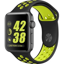 Crested Černozelený silikonový řemínek pro Apple Watch 38, 40 a 41 mm YACZ-Y336