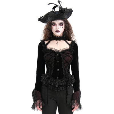 Devil fashion дамско яке DEVIL FASHION - Black and Red Romantic Gothic - CT252