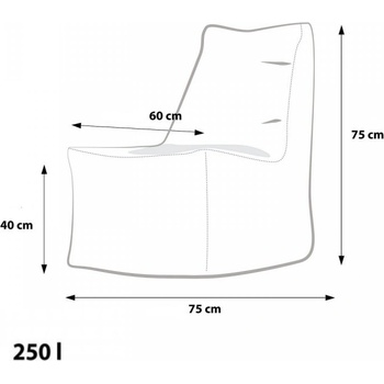 Ecopuf EF8003 Sedací vak ECOPUF - SOLID - OUTDOOR M13