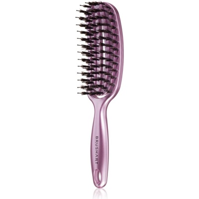 BrushArt Hair Vent blowdry hairbrush with boar bristles Четка за коса с влакна от найлон и глиган Small