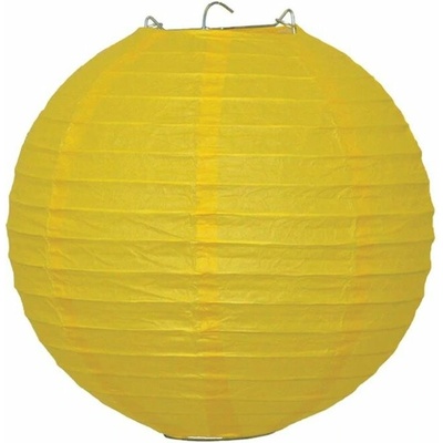 Lampion papírový 25 cm, žlutý