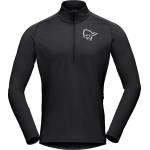 Norrøna Мъжка фланелка с дълъг ръкав за колоездене Norrøna Fjørå Equaliser Long Sleeve Zip Top Cycling jersey - Caviar - размер M (056-1753-0412)