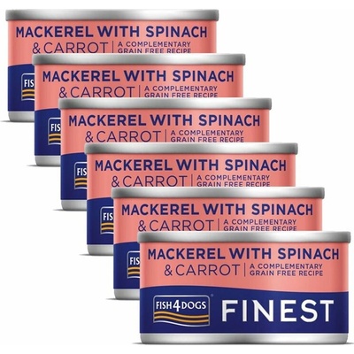 Fish4Dogs Finest Mackerel with Spinach 6 x 85 g