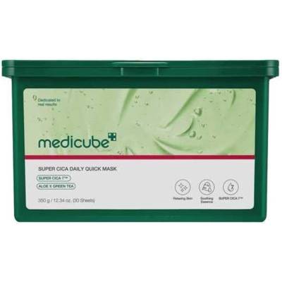 Medicube Super Cica Daily Quick Mask - Успокояваща маска с центела, алое и зелен чай 30бр/350г