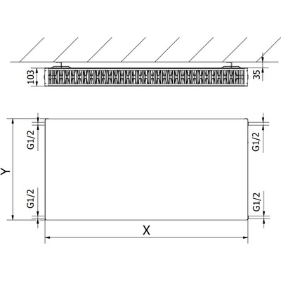 Mexen Flat CF22 W422F-050-100-00 500 mm x 1000 mm