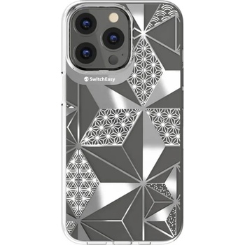 SwitchEasy Artist Asanoha Case - дизайнерски хибриден удароустойчив кейс за iPhone 13 Pro (прозрачен)