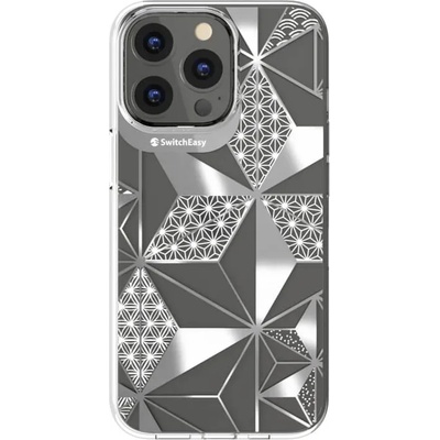 SwitchEasy Artist Asanoha Case - дизайнерски хибриден удароустойчив кейс за iPhone 13 Pro (прозрачен)