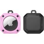 JC Удароустойчив силиконов ключодържател за Apple AirTag - JC AirTag EggShell Silicone Keyring (розов)