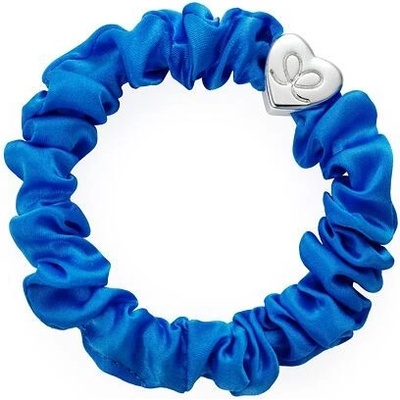 By Eloise London Silver Heart Silk Scrunchie barva Royal Blue – Zboží Dáma