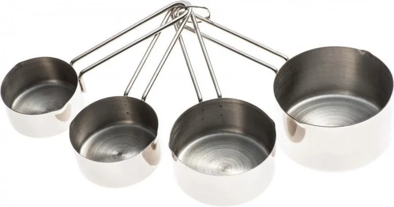 Kinghoff Комплект мерителни купички Kinghoff KH 4025, 4 броя, 60/80/125/250 мл, Инокс (KH 4025)