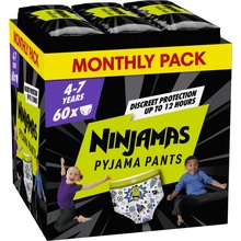 Ninjamas Pyjama Pants Kosmické lodě 7 let 17 kg-30 kg 60 ks