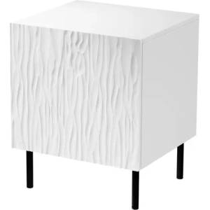Cama meble Нощно шкафче 2 бр. JUNGLE 53.5x40.5x44 бял мат + черни крака (JUNGLE SZN BI)