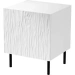 Cama meble Нощно шкафче 2 бр. JUNGLE 53.5x40.5x44 бял мат + черни крака (JUNGLE SZN BI)