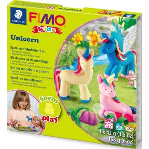STAEDTLER Комплект глина Staedtler Fimo Kids - 4 x 42 g, Unicorn (23850-А-UNICORN)