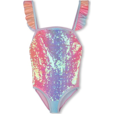 Billieblush plavky jednodílné s flitry Mermaid oranžové
