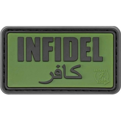 Gumová nášivka Jackets to Go Infidel - olivová