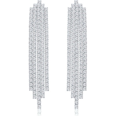 MINET JMAS0308SE00 - Luxusné strieborné náušnice s bielymi zirkónmi