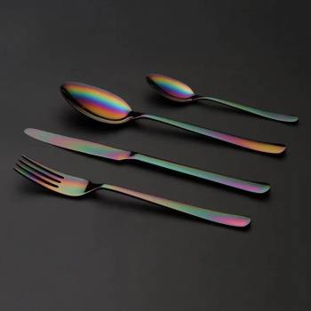 Image 1 of Herdmar Комплект прибори за хранене OSLO- 36 части - Rainbow / дъга / - PVD покритие (-082-3036-0117-190-0073)